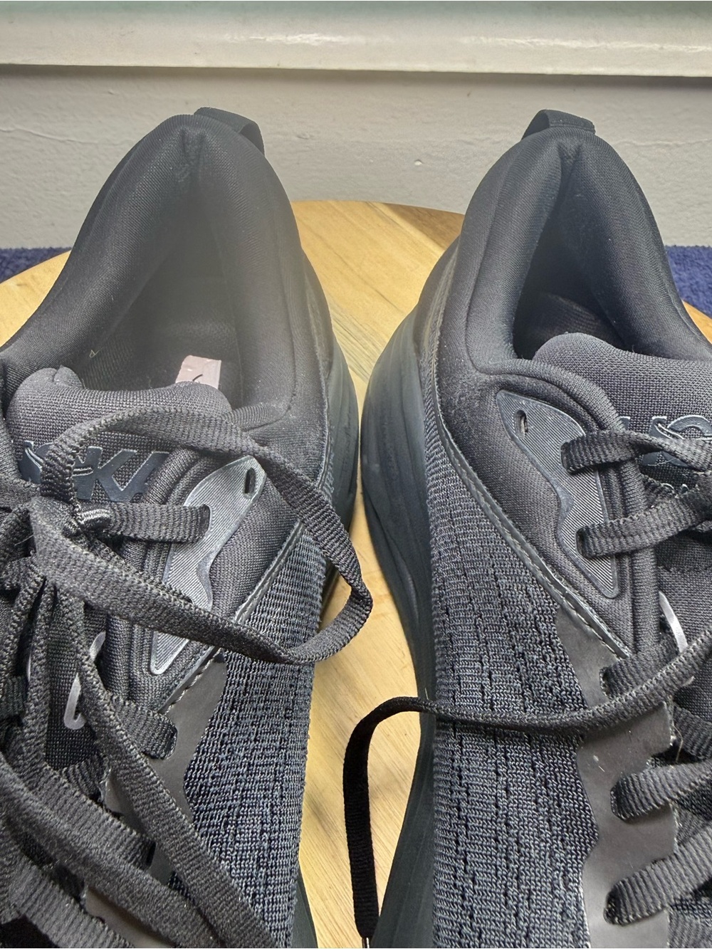 HOKA Bondi 8 Black Running Sneakers - All Black Trainer (Women’s 10 Men’s 8.5) - Picture 7 of 8
